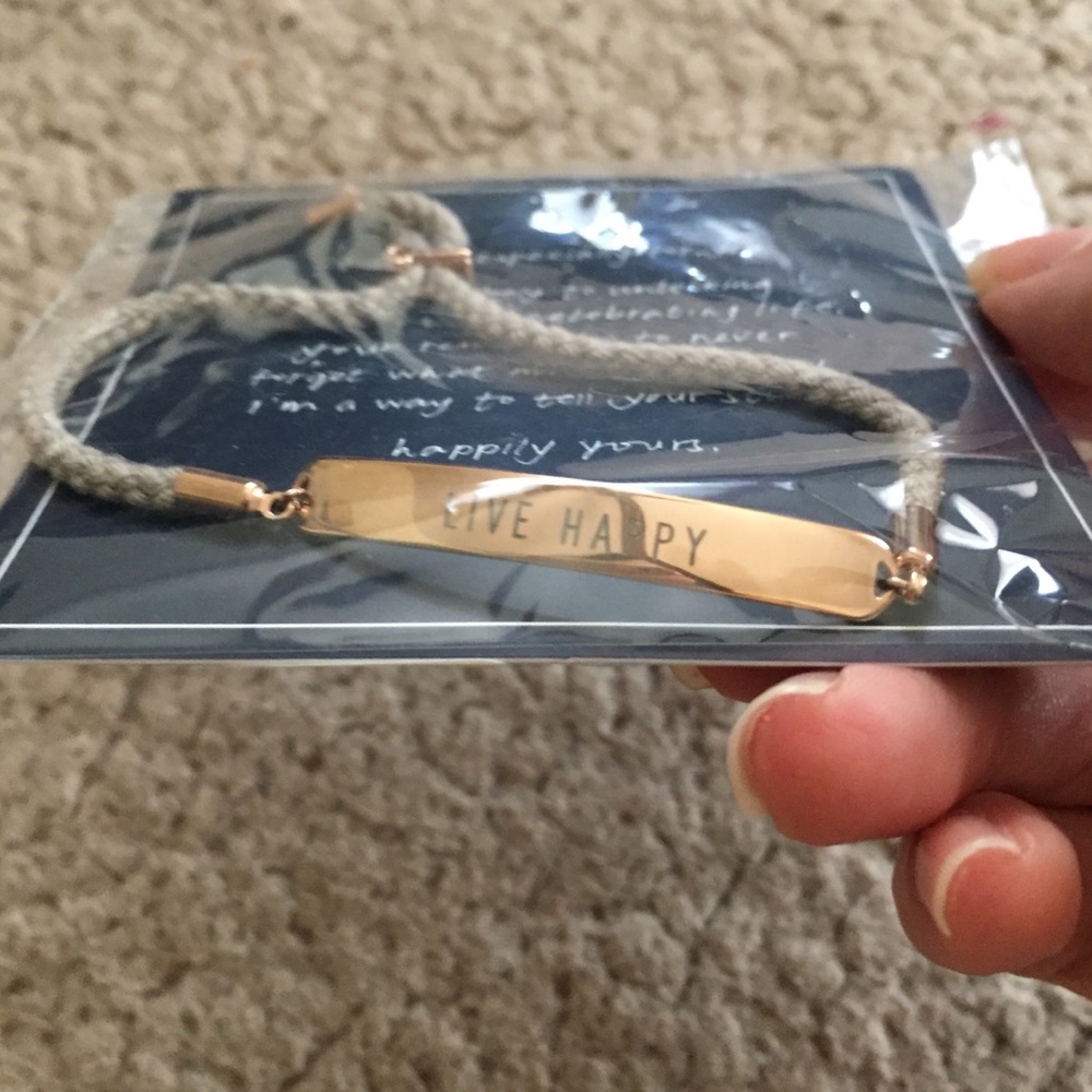 Live Happy Adjustable Bracelet